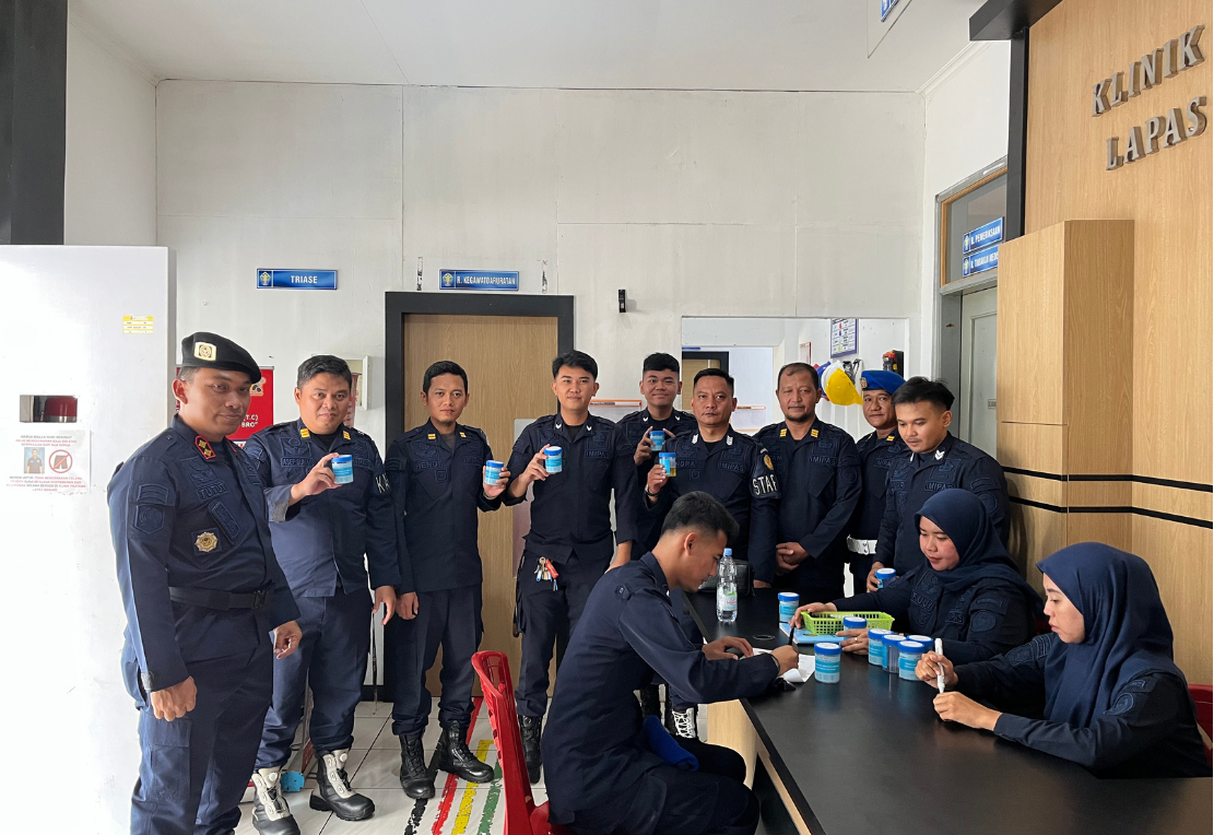 Perkuat Komitmen Zero Halinar  Lapas Banjar Gelar Razia Gabungan  Bersama TNI-Polri, BNN dan Brimob