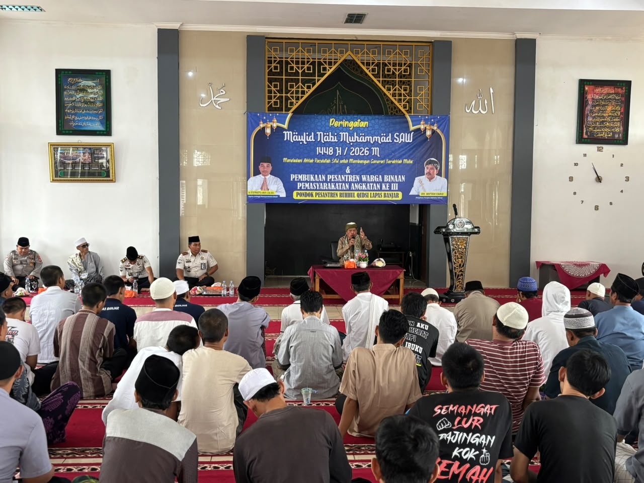 Lapas Banjar Peringati Maulid Nabi Muhammad SAW 1448 H dan Buka Pesantren Warga Binaan Angkatan III