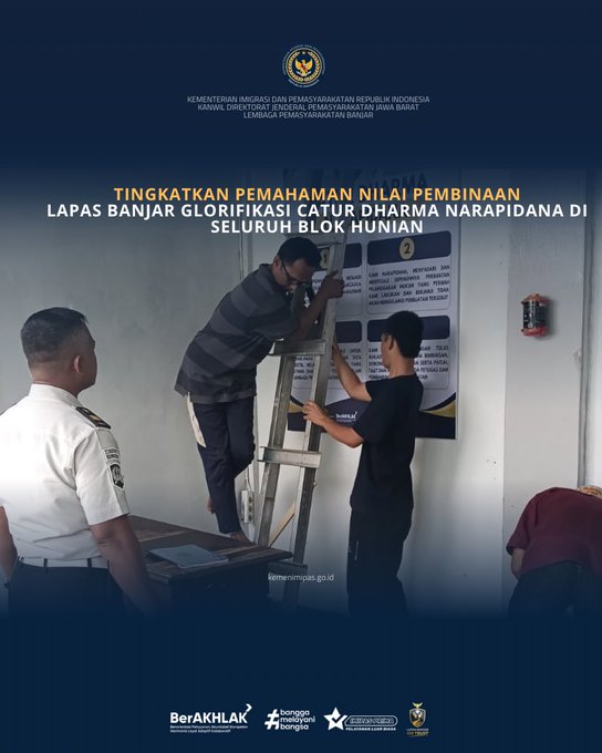 Tingkatkan Pemahaman Nilai Pembinaan, Lapas Banjar Glorifikasi Catur Dharma Narapidana di Seluruh Blok Hunian