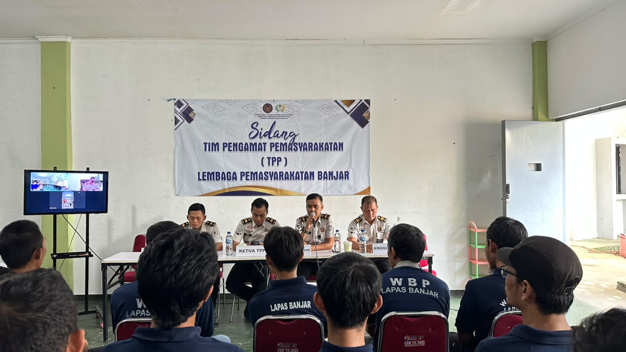 Maksimalkan Pengusulan Remisi 17 Agustus, Lapas Banjar Gelar Sidang TPP Virtual Bersama Kanwil Jabar dan Bapas Garut